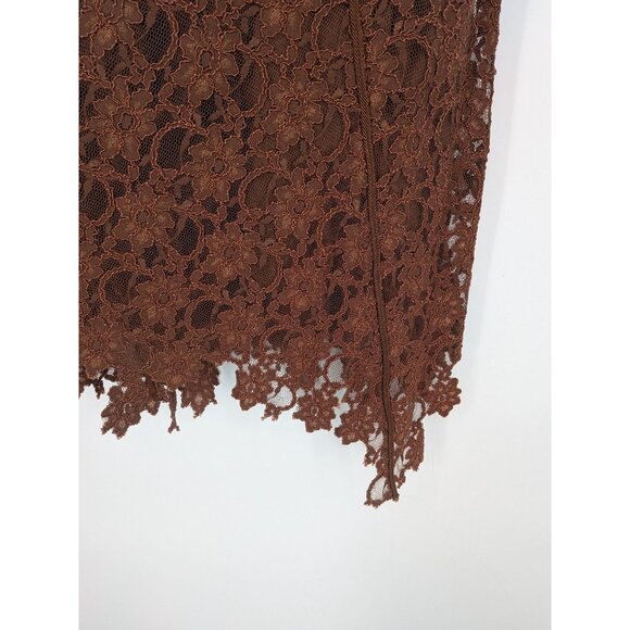 Vintage DKNY Midi Skirt Women Size 8 Floral Lace Asymmetrical Whimsigoth Fairy - Picture 6 of 10